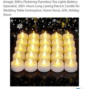 Flickering Flameless Tea Lights Battery Operated, 200+ Hours Candle 50 candles